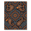 Exotic Orange Fish Paisley Brocade Rug