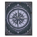 Vintage Slate Compass Rose Medallion Rug