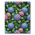 Lush Blue Pink Hydrangea Foliage Rug