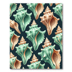 Sea Green Nautilus Shell Medley Rug