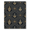 Gold and Gray Ornamental Vase Pattern Rug
