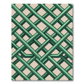Emerald Green Intersecting Geometric Lattice Rug