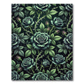 Dark Emerald Gothic Rose Thorn Trellis Rug