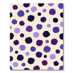 Purple Polka Dots Scatter Round Rug