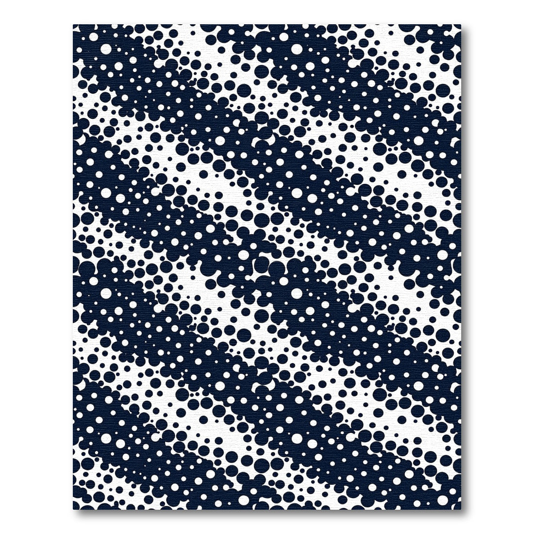Modern Navy Monochrome Polka Dot Diagonal Rug