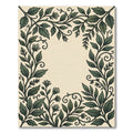 Art Nouveau Green Foliage Vines Rug