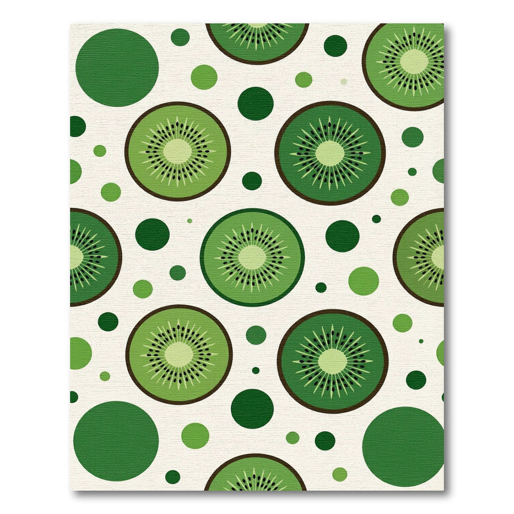 Fresh Vibrant Kiwi Fruit Polka Dot Rug