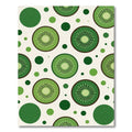 Fresh Vibrant Kiwi Fruit Polka Dot Rug