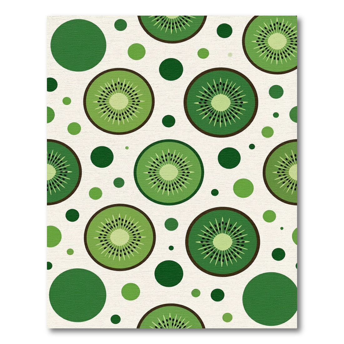 Fresh Vibrant Kiwi Fruit Polka Dot Rug