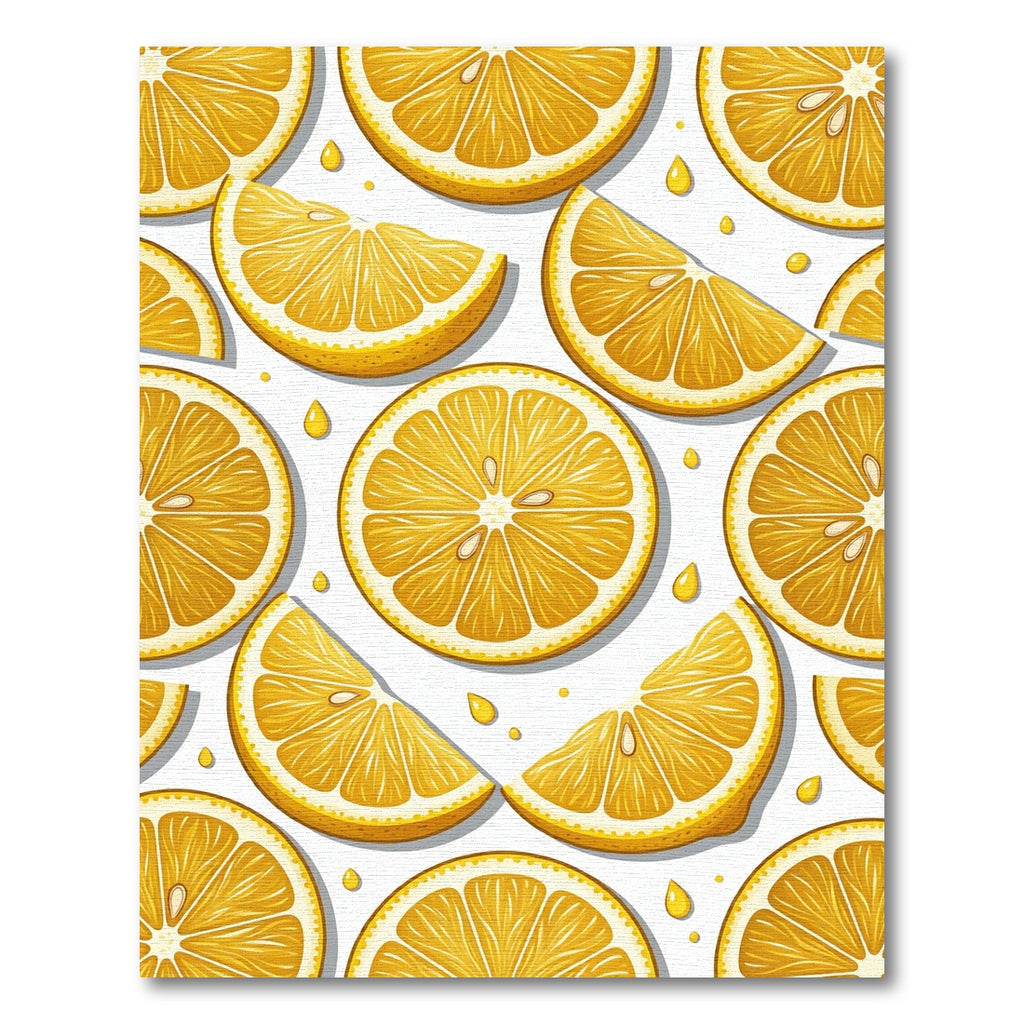 Vibrant Citrus Slice Fruit Art Rug