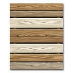 Natural Wood Grain Horizontal Bands Rug