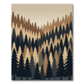 Minimalist Earthen Tonal Pine Forest Rug