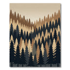 Minimalist Earthen Tonal Pine Forest Rug