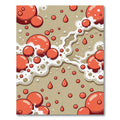 Playful Coral Bubble Pop Abstract Art Rug