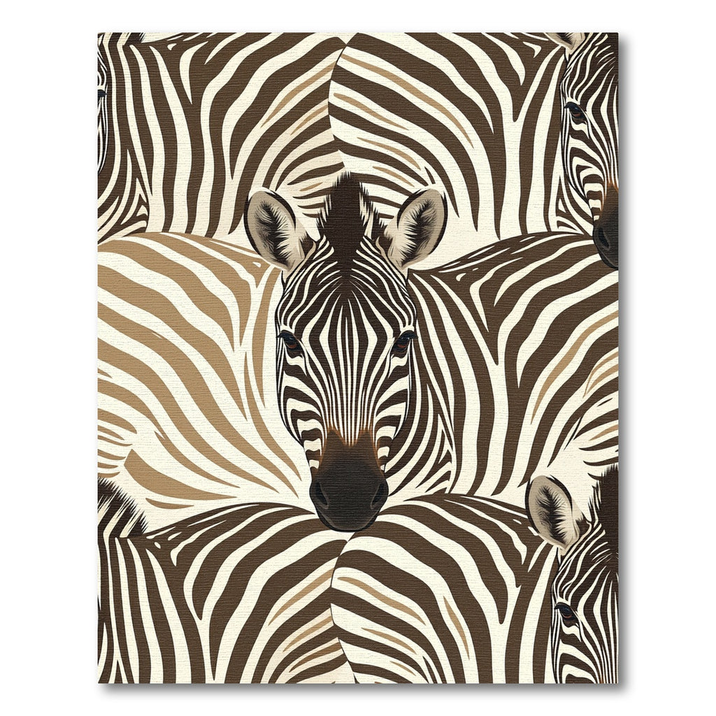 Bold Zebra Stripe Earthy Tonal Rug