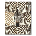 Bold Zebra Stripe Earthy Tonal Rug