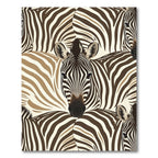 Bold Zebra Stripe Earthy Tonal Rug