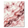 Ethereal Pink Cherry Blossom Watercolor Flow Rug