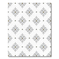 Silver Starburst Medallion White Rug