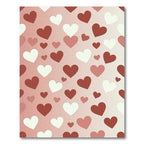 Romantic Hearts Collage Gradient Background Rug