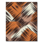 Abstract Orange Geometric Scratch Rug