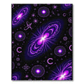 Vibrant Purple Galactic Swirl Galaxy Rug