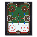 Green and White Hockey Rink Illustration Rug