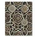 Intricate Bronze Geometric Star Medallion Rug