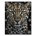 Majestic Leopard Spotted Abstract Monochrome Art Rug