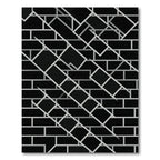 Black White Geometric Overlap Rectangles Rug