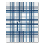 Indigo Blue Grid Intersection Rug