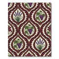 Grapes Lavender Ornate Damask Accent Rug