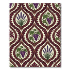 Grapes Lavender Ornate Damask Accent Rug