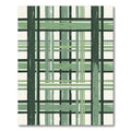 Sage Green Brushed Checkered Plaid Rug