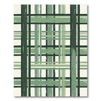 Sage Green Brushed Checkered Plaid Rug