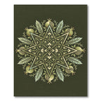 Sage Green Pomegranate Star Medallion Rug