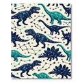 Celestial Constellation Dinosaur Sky Blue Rug