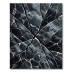 Abstract Black White Geo Marble Rug