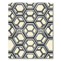 Metallic Gray 3D Hexagonal Overlay Rug