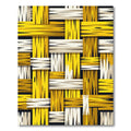 Woven Golden Yellow and Cream Plaid Rug