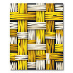 Woven Golden Yellow and Cream Plaid Rug