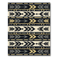 Geometric Arrow Stripe Neutral Boho Art Rug