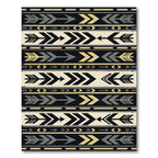 Geometric Arrow Stripe Neutral Boho Art Rug