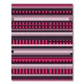 Geometric Pink And Gray Stripes Rug
