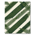Green Fern Diagonal Stripe Rug
