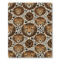 Golden Cheetah Face Spotted Animal Rug