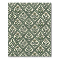 Sage Green Botanical Diamond Trellis Rug