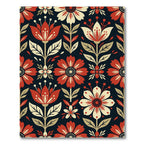 Mid Century Floral Botanical Tapestry Rug