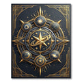 Celestial Gold Starry Galaxy Medallion Rug