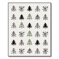 Simple Pine Tree Collection Black Green Rug